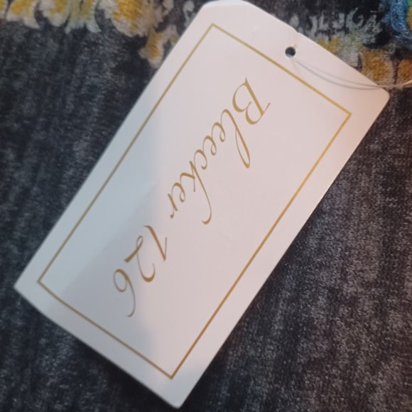 BLEECKER 126 DARK GREY AND FLORAL PRINT MIDI FLOUNCE DRESS SIZE 6 & 8 - Picture 4 of 4